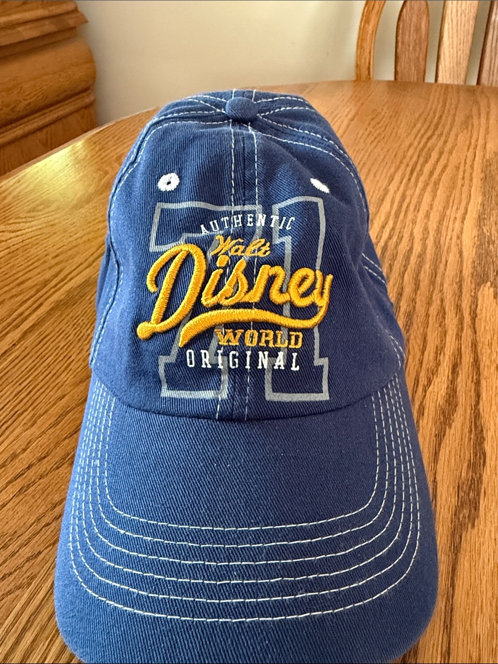 Disney Blue Baseball Cap with Yellow Embroidered Logo